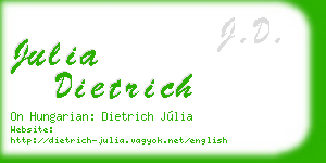 julia dietrich business card